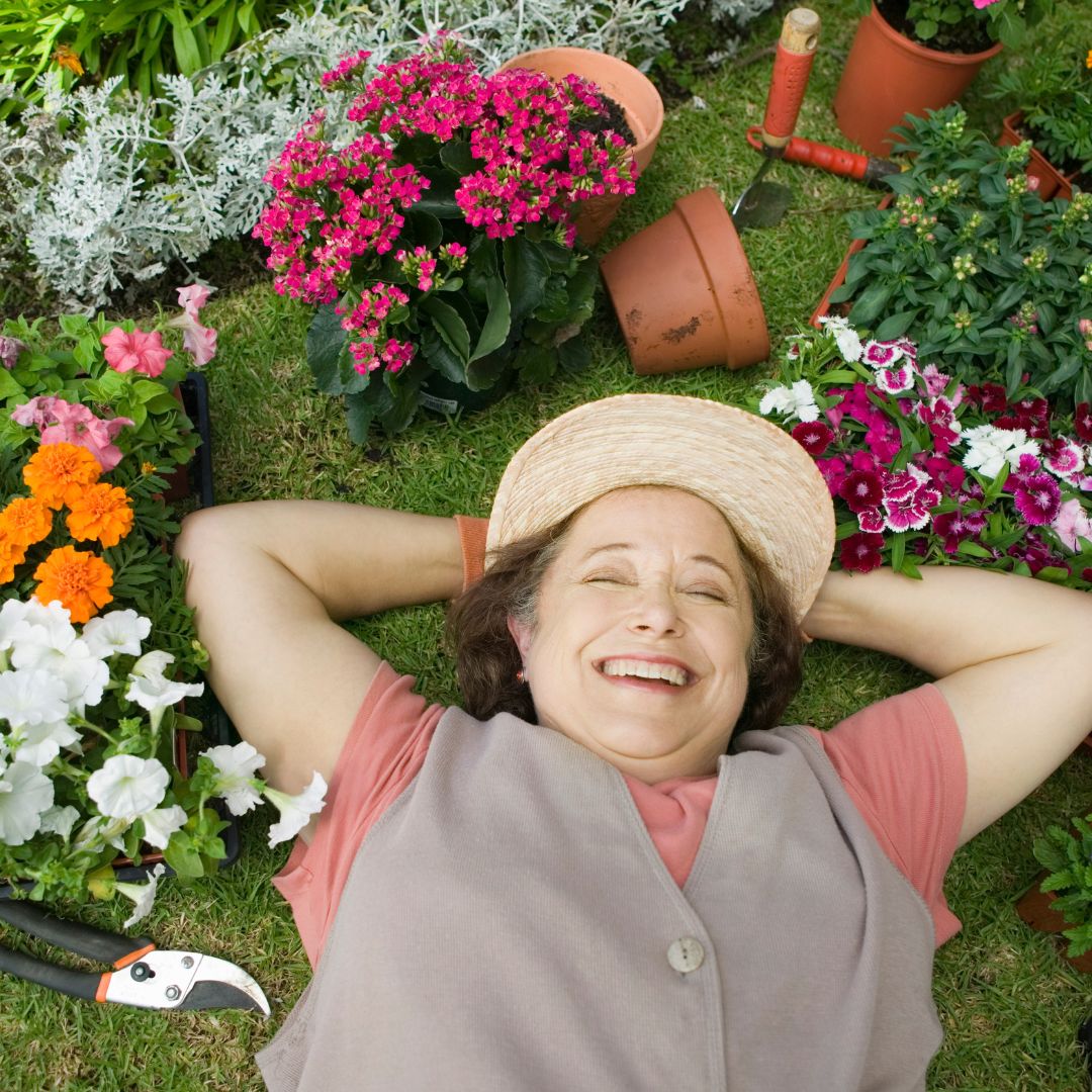 back pain while gardening